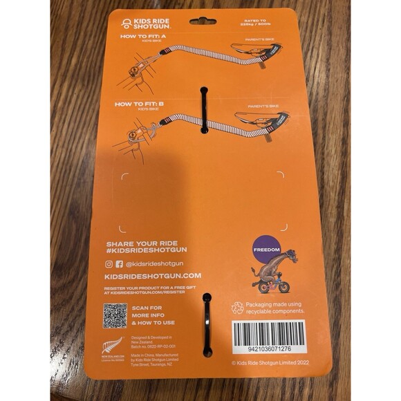 Kids Ride Shotgun MTB Tow Rope Black Child Bike Stretch Bungee Cord Pull Behind - Picture 2 of 5